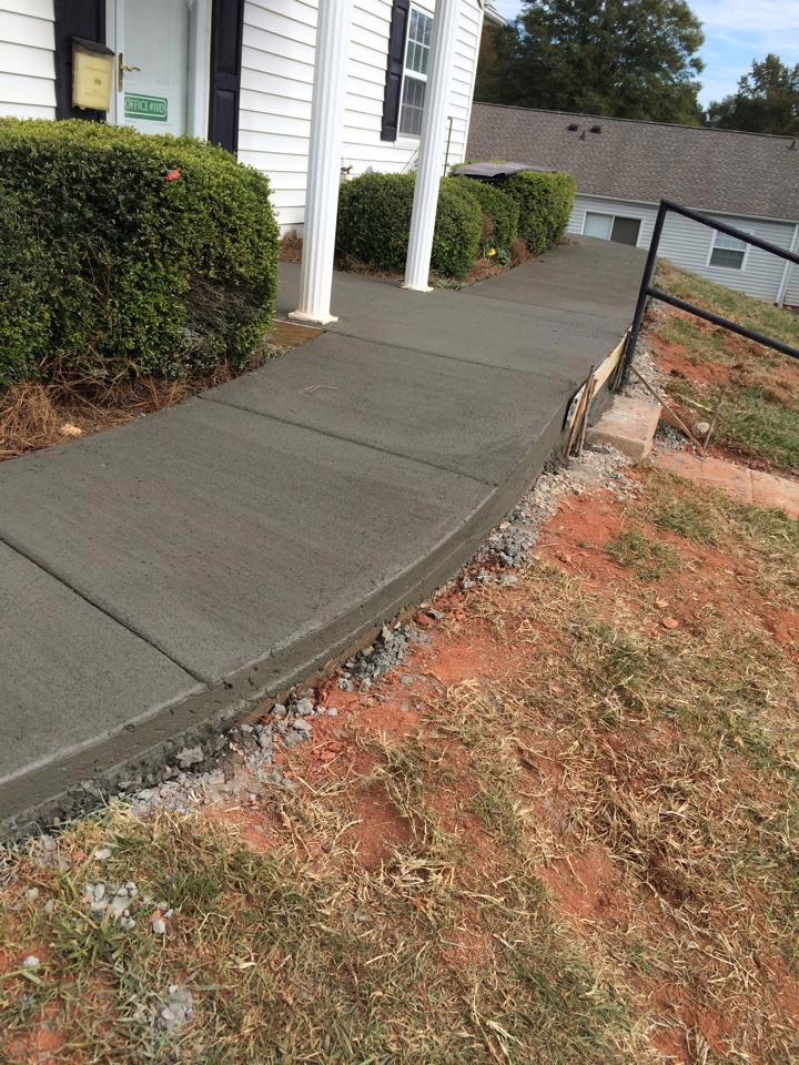 Finished concrete installation
